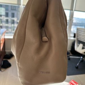 Coach Madison Phoebe Beige Leather Hobo handbag